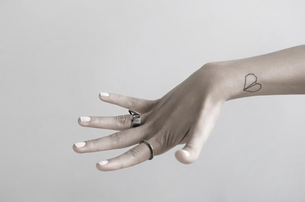 delicate FLOATING GEOMETRIC RING by ADI LEV design